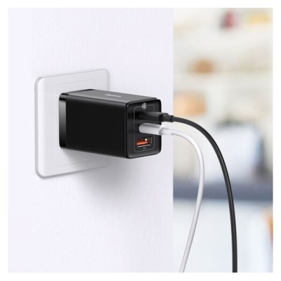 Зарядний Пристрій Baseus GaN5 Pro 65W 2C+U (CCGP120201) Чорний Зарядний Пристрій Baseus GaN5 Pro 65W 2C+U (CCGP120201) Чорний