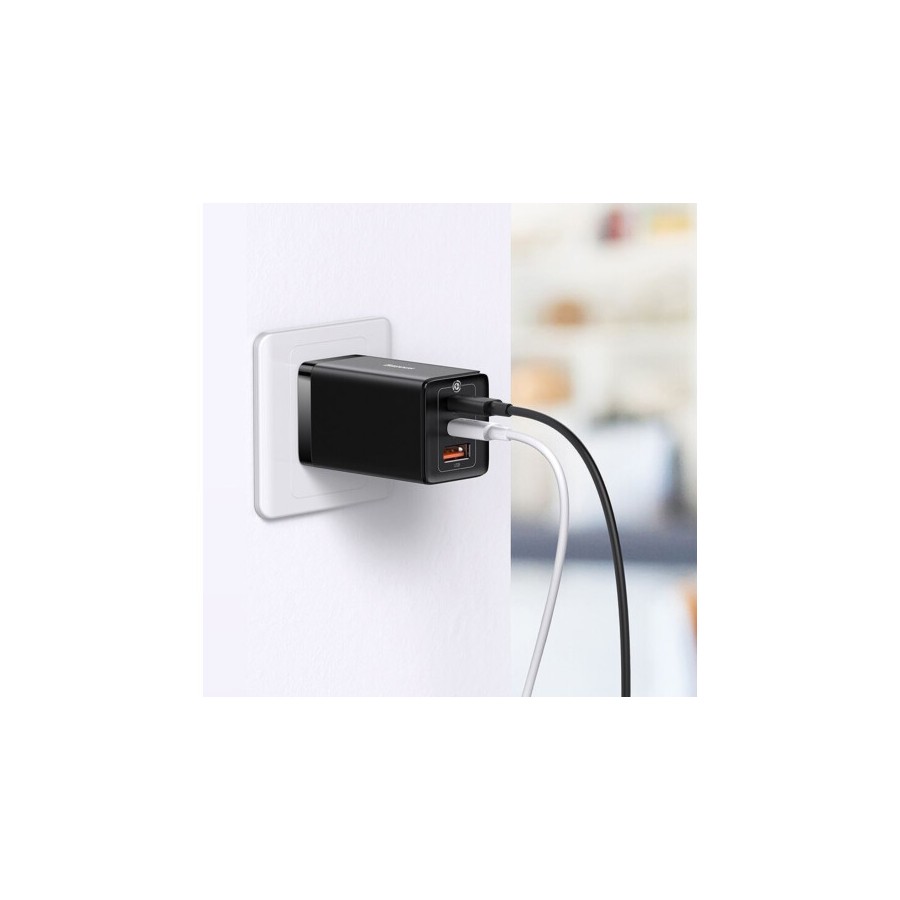 Зарядний Пристрій Baseus GaN5 Pro 65W 2C+U (CCGP120201) Чорний Зарядний Пристрій Baseus GaN5 Pro 65W 2C+U (CCGP120201) Чорний