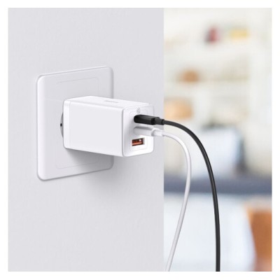 Зарядний Пристрій Baseus GaN5 Pro 65W 2C+U (CCGP120202 ) Бiлий