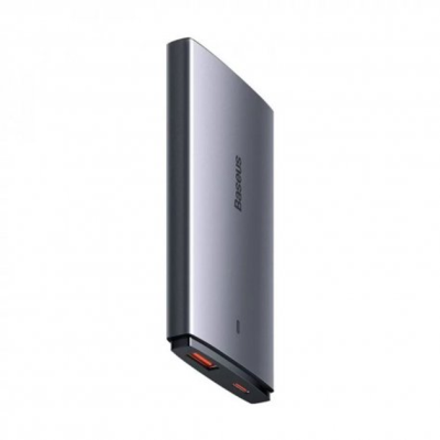 Зарядний Пристрій Baseus GaN5 Pro 65W Ultra-Slim (Type-C + USB) + Кабель Type-C to Type-C 100W (1м) (CCGP150113) Gray