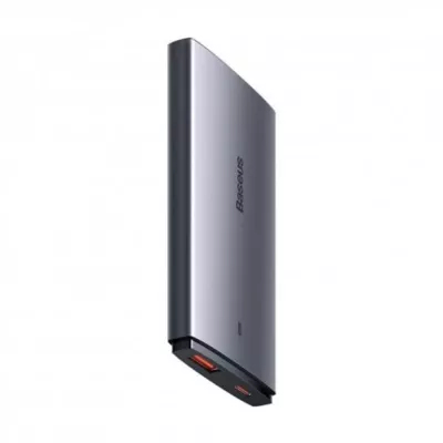Зарядний Пристрій Baseus GaN5 Pro 65W Ultra-Slim (Type-C + USB) + Кабель Type-C to Type-C 100W (1м) (CCGP150113) Gray