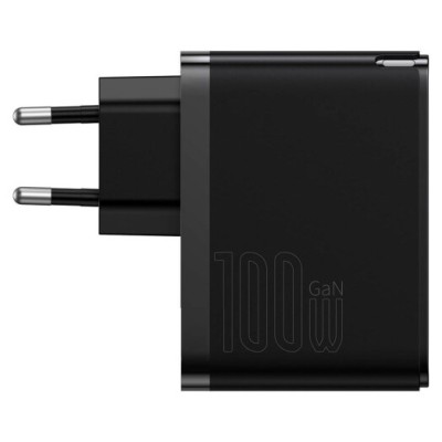 Зарядний Пристрій Baseus GaN5 Pro Fast Charger C+U 100W (Cable Type-C to Type-C 100W(20V/5A) 1m) CCGP090201 Black