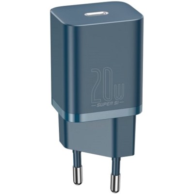 Зарядний Пристрій Baseus Super Si PD Charger 20W + Cable Type-C To Lightning (TZCCSUP-B03) Blue
