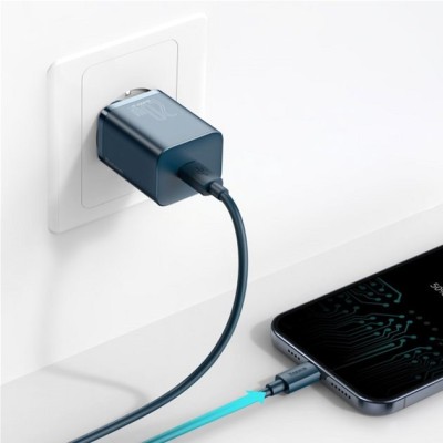 Зарядний Пристрій Baseus Super Si PD Charger 20W + Cable Type-C To Lightning (TZCCSUP-B03) Blue