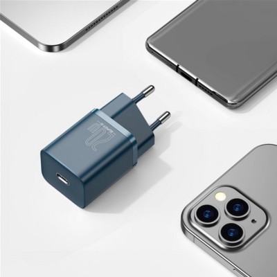 Зарядний Пристрій Baseus Super Si PD Charger 20W + Cable Type-C To Lightning (TZCCSUP-B03) Blue