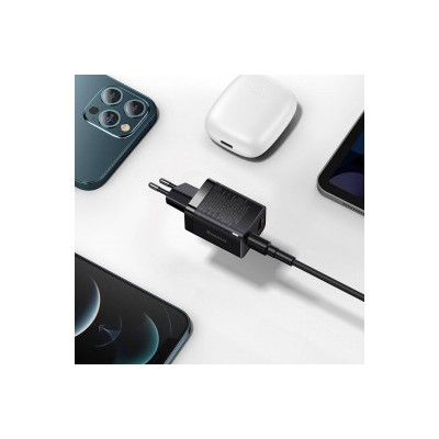 Зарядний Пристрій Baseus Super Si Pro Quick Charger Type-C+USB 30W CCSUPP-E01 Black