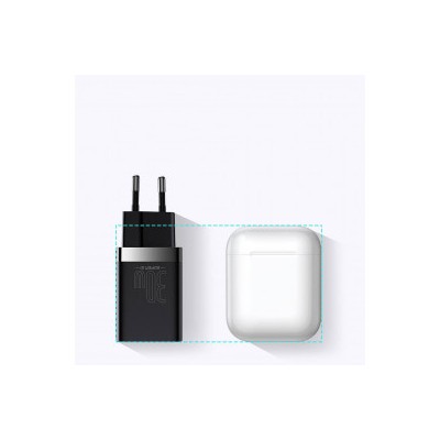 Зарядний Пристрій Baseus Super Si Pro Quick Charger Type-C+USB 30W CCSUPP-E01 Black