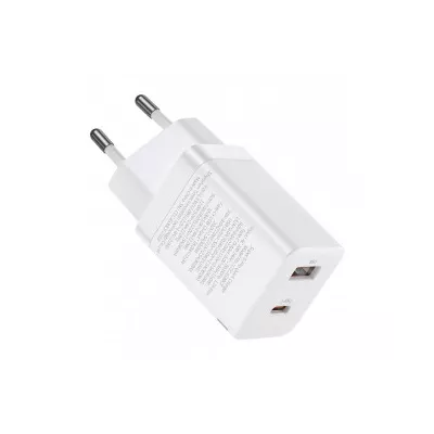 Зарядний Пристрій Baseus Super Si Pro Quick Charger Type-C+USB 30W CCSUPP-E02 White