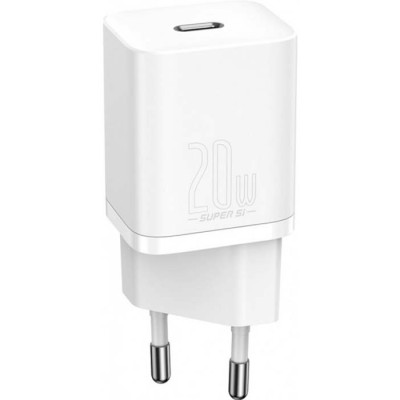 Зарядний Пристрій Baseus Super Silicone PD Charger 20W (1Type-C) (CCSUP-B02) White Зарядний Пристрій Baseus Super Silicone PD Charger 20W (1Type-C) (CCSUP-B02) White