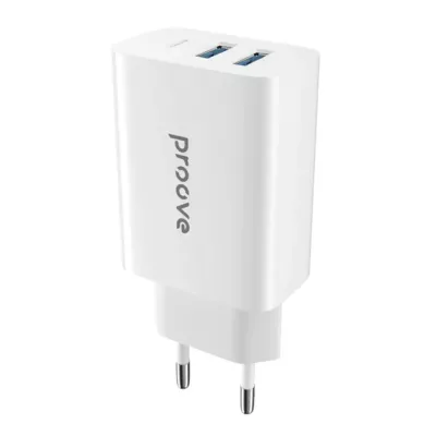Зарядний Пристрій Proove Rapid 30W (2 USB + Type-C) (WCRP30210002) White