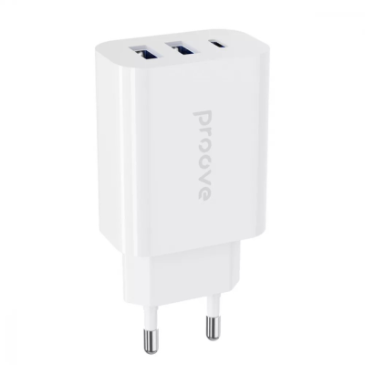 Зарядний Пристрій Proove Rapid 30W (2 USB + Type-C) (WCRP30210002) White