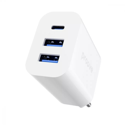 Зарядний Пристрій Proove Rapid 30W (2 USB + Type-C) (WCRP30210002) White