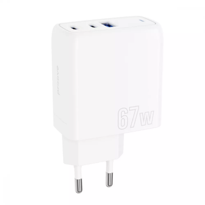 Зарядний Пристрій Proove Shot GaN 67W (2Type-C + USB) (WCSG67120002) White