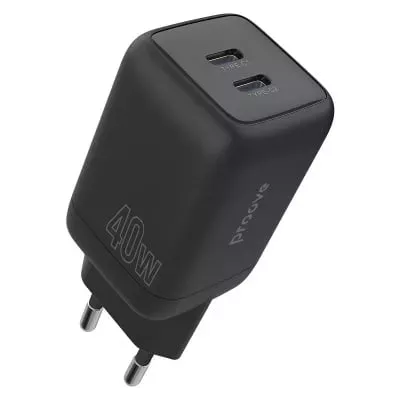 Зарядний Пристрій Proove Silicone Power 40W (Type-C + Type-C) (WCSP4020001) Black