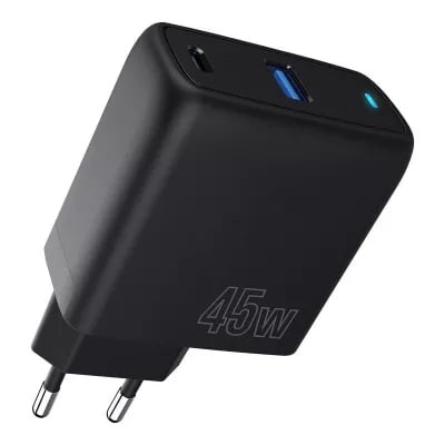 Зарядний Пристрій Proove Silicone Power 45W (Type-C + USB) (WCSP45110001) Black Зарядний Пристрій Proove Silicone Power 45W (Type-C + USB) (WCSP45110001) Black