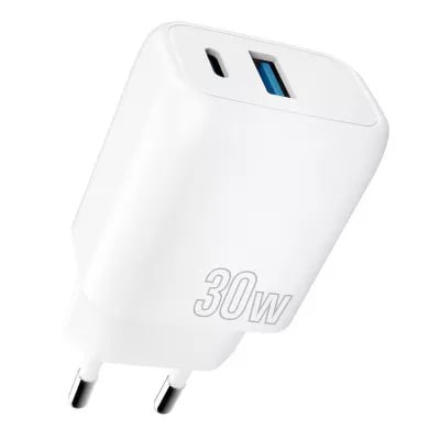 Зарядний Пристрій Proove Silicone Power Plus 30W (Type-C + USB) (WCSP3011002) White