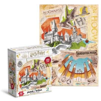 Пазл Hard-M Harry Potter. Школа Гоґвортс та поле для Квідичу, 450