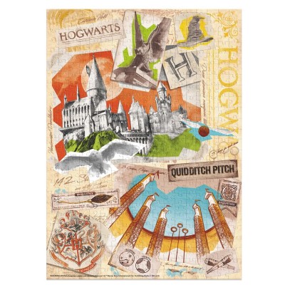 Пазл Hard-M Harry Potter. Школа Гоґвортс та поле для Квідичу, 450
