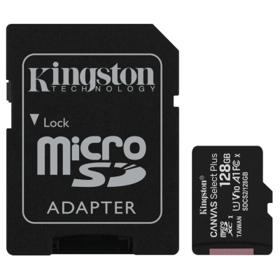 Картка пам'ятi KINGSTON microSDXC 128Gb Canvas Select+ A1 (R100/W85) +ad