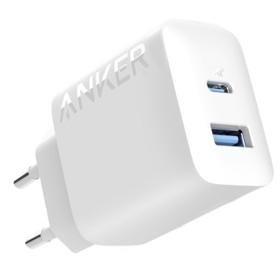 мережева зарядка ANKER PowerPort - 20W USB-C&USB-A (Білий)