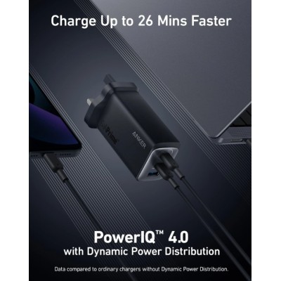 мережева зарядка ANKER PowerPort 737 GaNPrime - 120W 2xPD & 1xPIQ PPS/DPDS – UK plug мережева зарядка ANKER PowerPort 737 GaNPrime - 120W 2xPD & 1xPIQ PPS/DPDS – UK plug