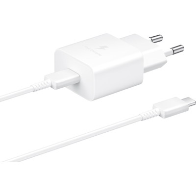 Зарядний Пристрій Samsung 15W Power Adapter (w C to C Cable) EP-T1510XWEGEU / Біла