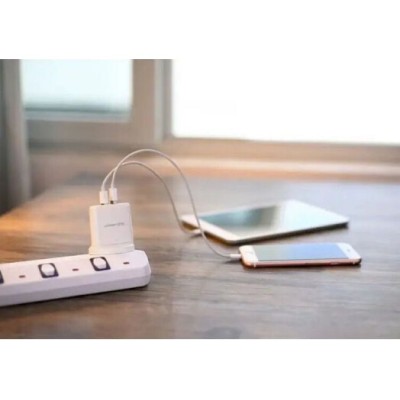 Мережевий Зарядний пристрій UGREEN CD104 Dual USB Wall Charger 3.4A (20384) White