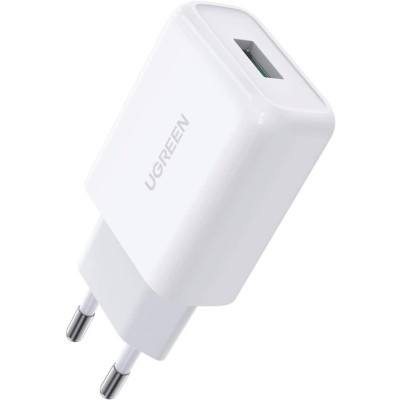 Мережевий Зарядний пристрій UGREEN CD122 18W QC3.0 USB Fast Charger 3A (10133) White
