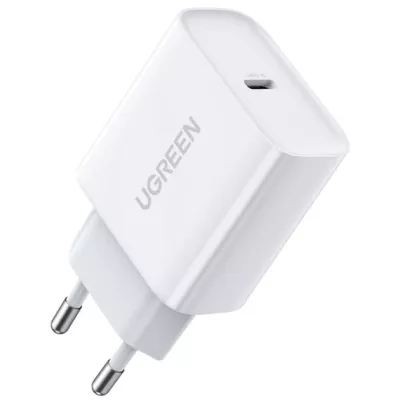 Мережевий зарядний Пристрій UGREEN CD137 Fast Charging Power Adapter With PD QC4.0 20W 3A (60450) White