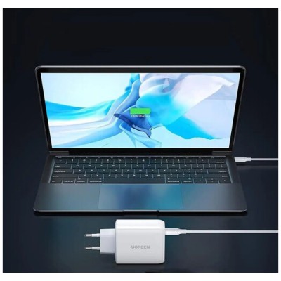 Мережевий Зарядний пристрій UGREEN CD170 USB+USB Type-C Wall Charger 36W 3A (60468) White Мережевий Зарядний пристрій UGREEN CD170 USB+USB Type-C Wall Charger 36W 3A (60468) White
