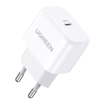 Мережевий Зарядний пристрій UGREEN CD241 USB Type-C 20W Mini PD PD3.0 Fast Charger 3A (10220) White