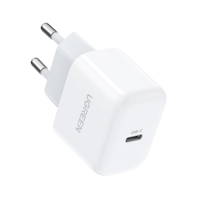 Мережевий Зарядний пристрій UGREEN CD241 USB Type-C 20W Mini PD PD3.0 Fast Charger 3A (10220) White