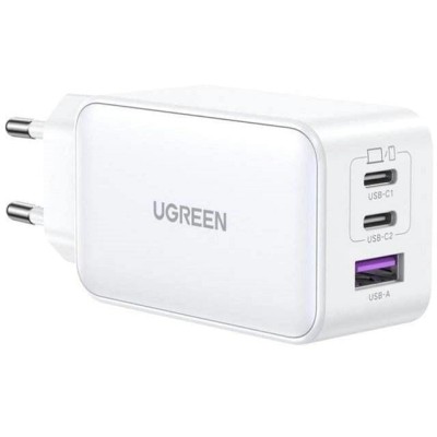 Мережевий Зарядний пристрій UGREEN CD244 USB-A+2xUSB-C 65W GaN Tech Fast Charger (15334) White