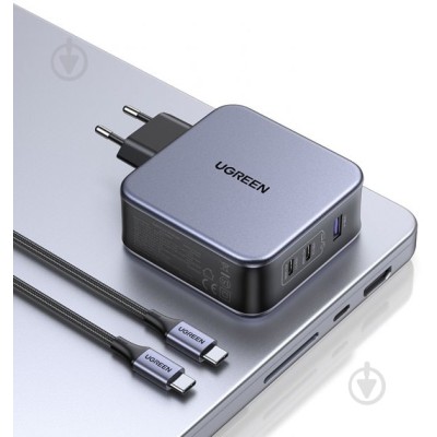 Мережевий Зарядний пристрій UGREEN CD289 GaN Fast Charger 140W With Cable (90549)