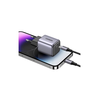 Мережевий Зарядний пристрій UGREEN CD318 Nexode Mini 20W PD GaN Tech Charger (90664) Gray Мережевий Зарядний пристрій UGREEN CD318 Nexode Mini 20W PD GaN Tech Charger (90664) Gray
