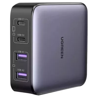 Мережевий Зарядний пристрій UGREEN CD327 Nexode 2U+2C 65W FC сір
