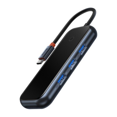 Type-C-Хаб Baseus AcmeJoy 6-Port Type-C HUB (Type-C To HDMI + 2xUSB3.0 + USB2.0 + Type-C PD&Data + RJ45) WKJZ010313 Dark Gray