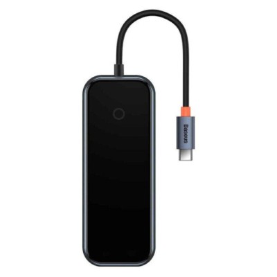 Type-C-Хаб Baseus AcmeJoy 6-Port Type-C HUB (Type-C To HDMI + 2xUSB3.0 + USB2.0 + Type-C PD&Data + RJ45) WKJZ010313 Dark Gray