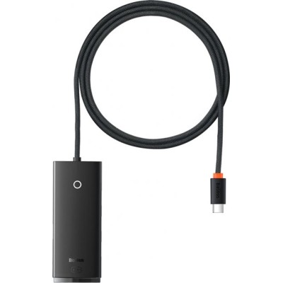 USB-хаб Baseus Lite Series 4-Port Type-C HUB Adapter (Type-C To USB 3.0*4 ) 1m (WKQX030401) Black