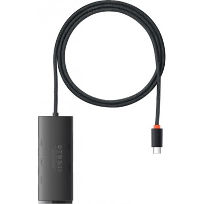 USB-хаб Baseus Lite Series 4-Port Type-C HUB Adapter (Type-C To USB 3.0*4 ) 1m (WKQX030401) Black
