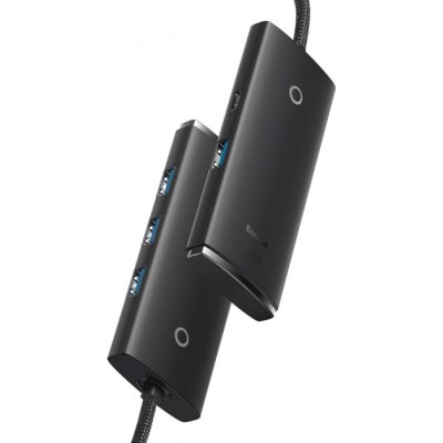 USB-хаб Baseus Lite Series 4-Port Type-C HUB Adapter (Type-C To USB 3.0*4 ) 1m (WKQX030401) Black