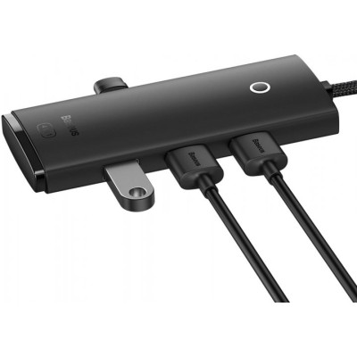 USB-хаб Baseus Lite Series 4-Port Type-C HUB Adapter (Type-C To USB 3.0*4 ) 1m (WKQX030401) Black