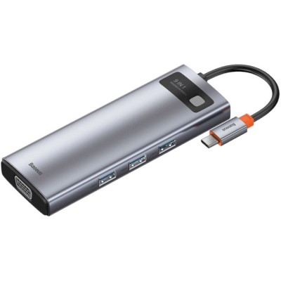 USB-Хаб Baseus Metal Gleam Series 9-in-1 Type-C CAHUB-CU0G