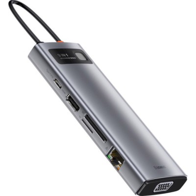 USB-Хаб Baseus Metal Gleam Series 9-in-1 Type-C CAHUB-CU0G
