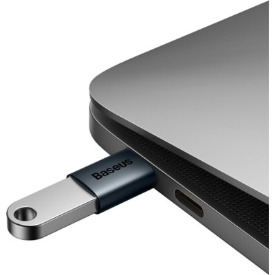 Адаптер Baseus Ingenuity Series Mini OTG Adaptor Type-C To USB-A 3.1 (ZJJQ000003) Blue