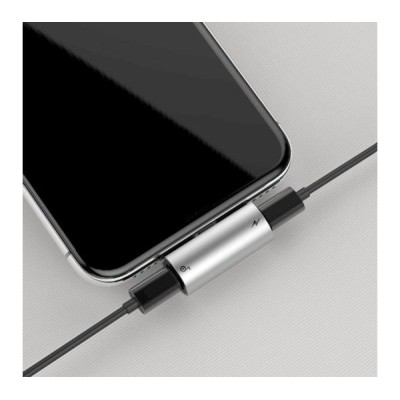 Адаптер Baseus iP Male To Dual IP Female Adapter L46 (CAL46-S1) Black/Silver Адаптер Baseus iP Male To Dual IP Female Adapter L46 (CAL46-S1) Black/Silver