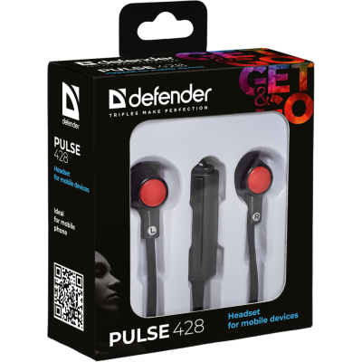 гарнітура DEFENDER Pulse 428 Black/Red