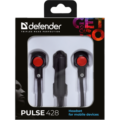 гарнітура DEFENDER Pulse 428 Black/Red