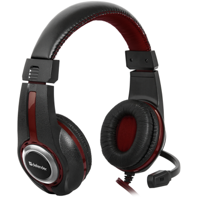гарнітура DEFENDER Warhead G-185 2m чорний+червоний