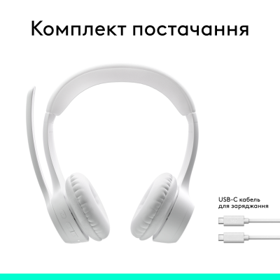 гарнітура LOGITECH Zone 300 Wireless Headset BT WHITE (981-001417)